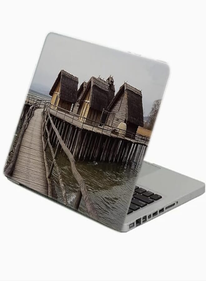 TAT Stains Liquid Texture Printed Laptop Sticker Multicolour-15.6 inch-4744